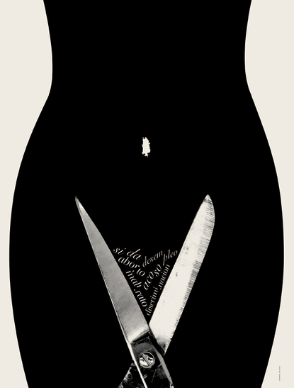 Lourdes Zolezzi Black And White Graphic Design Illustration Poster