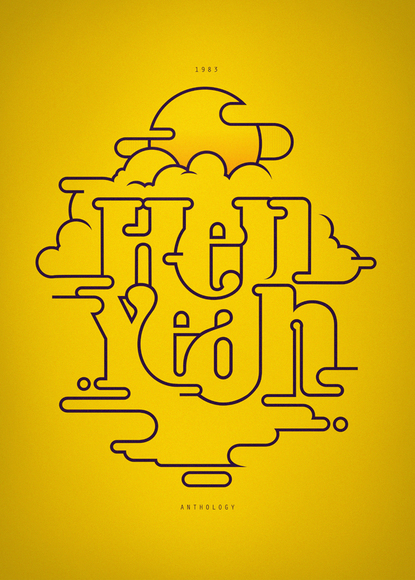 Graphic Design Illustration Poster Typography Yellow Fine Art